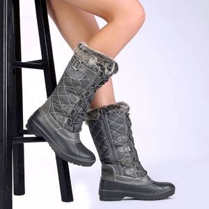 (S-PA290) DREAM PAIRS Women's  Calf Winter Snow Boots Sz 5
